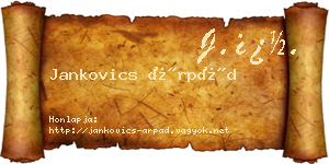 Jankovics Árpád névjegykártya